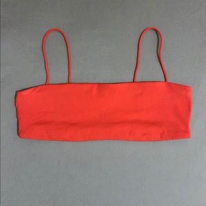 STONE FOX SWIM Bliss Neon Orange Bikini Top